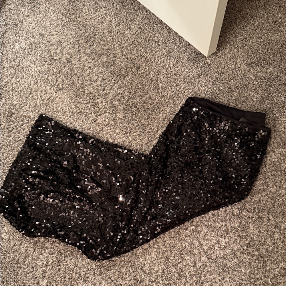 Sequin midi skirt